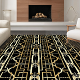 Sophisticated Black and Gold Geometry(Black)