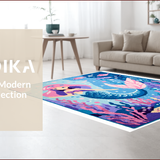 Ultra Soft Area Rug, Non Slip, Stain Resistant, Washable Area Rugs for Living Room, Bedroom, Fluffy Purple Shag Rug for Kids Playroom(Pink)