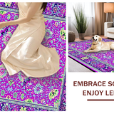 Ultra Soft Area Rug, Non Slip, Stain Resistant, Washable Area Rugs for Living Room, Bedroom, Serene Abstract Botanical Design(Purple)
