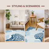 Coastal Coral Wave Motif(Blue)