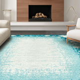 Ultra Soft Area Rug, Non Slip, Stain Resistant, Washable Area Rugs for Living Room, Bedroom, Serene Blue Tidal Wave Pattern(Blue)