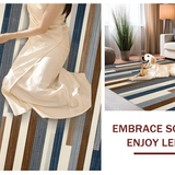 Ultra Soft Area Rug, Non Slip, Stain Resistant, Washable Area Rugs for Living Room, Bedroom, Lively Patterned Striping with Flair(Brown)