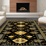 Intricate Ethnic Tiled Arrangement(Black)