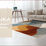 Ultra Soft Area Rug, Non Slip, Stain Resistant, Washable Area Rugs for Living Room, Bedroom, Modern Abstract Tribeca(Beige)