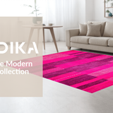 Ultra Soft Area Rug, Non Slip, Stain Resistant, Washable Area Rugs for Living Room, Bedroom, Chic Pastel Zebra Pattern(Pink)