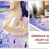 Ultra Soft Area Rug, Non Slip, Stain Resistant, Washable Area Rugs for Living Room, Bedroom, Mermaid Theme Girls Bedroom Pastel Area Rug(Purple)