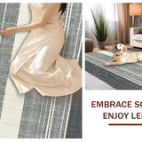 Black and White Striped Handcrafted Woven Design(White)