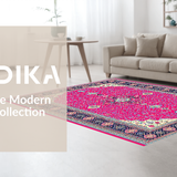 Elegant Fuchsia Tiled Patterned Delight(Red)