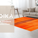 Ultra Soft Area Rug, Non Slip, Stain Resistant, Washable Area Rugs for Living Room, Bedroom, Striking Bold Animal Silhouette(Orange)