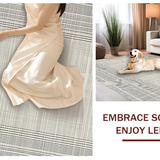 Ultra Soft Area Rug, Non Slip, Stain Resistant, Washable Area Rugs for Living Room, Bedroom, Warm Earthy Trellis Patterns(Beige)