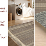Ultra Soft Area Rug, Non Slip, Stain Resistant, Washable Area Rugs for Living Room, Bedroom, Sophisticated Warm Toned Arrangement(Beige)