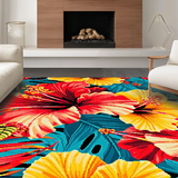 Bold Multicolored Geometric Design(Red)