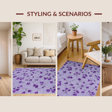 Ultra Soft Area Rug, Non Slip, Stain Resistant, Washable Area Rugs for Living Room, Bedroom, Modern Stylish Shag Statement(Purple)