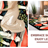 Lush Black and White Blossom Theme(Red)