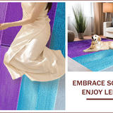 Ultra Soft Area Rug, Non Slip, Stain Resistant, Washable Area Rugs for Living Room, Bedroom, Non-Slip Contemporary Classroom Area Rug(Purple)