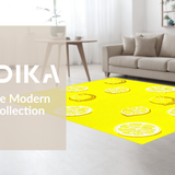 Ultra Soft Area Rug, Non Slip, Stain Resistant, Washable Area Rugs for Living Room, Bedroom, Joyful Modern Geometric Arrangement(Yellow)