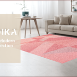 Ultra Soft Area Rug, Non Slip, Stain Resistant, Washable Area Rugs for Living Room, Bedroom, Soft Boho Floral Bedroom Rug(Pink)