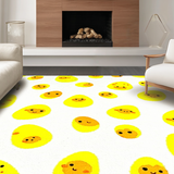 Ultra Soft Area Rug, Non Slip, Stain Resistant, Washable Area Rugs for Living Room, Bedroom, Playful Egg Shaped Decor(Yellow)