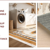 Ultra Soft Area Rug, Non Slip, Stain Resistant, Washable Area Rugs for Living Room, Bedroom, Stylish Rustic Patterned Textiles(Beige)