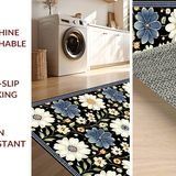 Vibrant Tiled Botanical Arrangement(Black)