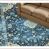Chic Retro Blue Patterned Motif(Blue)