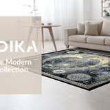 Ultra Soft Area Rug, Non Slip, Stain Resistant, Washable Area Rugs for Living Room, Bedroom, Celestial Phases Rug with Sunburst and Astral Clockwork Motifs(Black)