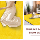 Ultra Soft Area Rug, Non Slip, Stain Resistant, Washable Area Rugs for Living Room, Bedroom, Charming Round Letter Play Pattern(Yellow)