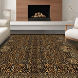 Ultra Soft Area Rug, Non Slip, Stain Resistant, Washable Area Rugs for Living Room, Bedroom, Dynamic Nature Motif Design(Brown)