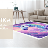 Ultra Soft Area Rug, Non Slip, Stain Resistant, Washable Area Rugs for Living Room, Bedroom, Fluffy Plush Rainbow Carpet for Kids Playroom(Orange)