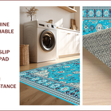 Ultra Soft Area Rug, Non Slip, Stain Resistant, Washable Area Rugs for Living Room, Bedroom, Durable Wool Entryway Pastel Area Rug(Blue)