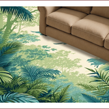 Ultra Soft Area Rug, Non Slip, Stain Resistant, Washable Area Rugs for Living Room, Bedroom, Charming Tropical Character Design(Beige)