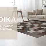 Ultra Soft Area Rug, Non Slip, Stain Resistant, Washable Area Rugs for Living Room, Bedroom, Trendy Minimalist Symmetrical Layout(Brown)
