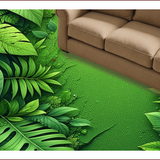 Ultra Soft Area Rug, Non Slip, Stain Resistant, Washable Area Rugs for Living Room, Bedroom, Non-Slip Quick Dry Botanical Bath Mat(Green)