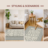 Chic Rustic Tiled Patterned(Beige)