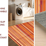 Ultra Soft Area Rug, Non Slip, Stain Resistant, Washable Area Rugs for Living Room, Bedroom, Cozy Rustic Textured Motif(Orange)