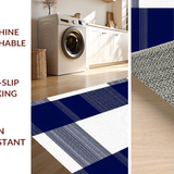 Elegant Minimalist Blue Plaid Design(Blue)