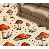 Ultra Soft Area Rug, Non Slip, Stain Resistant, Washable Area Rugs for Living Room, Bedroom, Memory Foam Mushroom Kitchen(Beige)