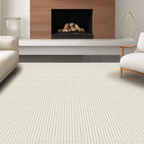 Ultra Soft Area Rug, Non Slip, Stain Resistant, Washable Area Rugs for Living Room, Bedroom, Whimsical Chic Textural Play(Beige)