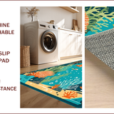 Ultra Soft Area Rug, Non Slip, Stain Resistant, Washable Area Rugs for Living Room, Bedroom, Colorful Underwater Fantasy Theme(Blue)