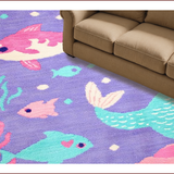 Ultra Soft Area Rug, Non Slip, Stain Resistant, Washable Area Rugs for Living Room, Bedroom, Whimsical Pastel Ombre Texture(Purple)