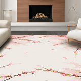 Ultra Soft Area Rug, Non Slip, Stain Resistant, Washable Area Rugs for Living Room, Bedroom, Whimsical Pastel Blossom Arrangement(Pink)