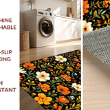 Elegant Cat and Floral Fusion(Black)