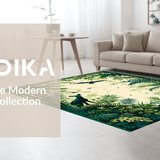 Rustic Botanical Jungle Scene(Green)