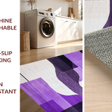 Ultra Soft Area Rug, Non Slip, Stain Resistant, Washable Area Rugs for Living Room, Bedroom, Elegant Distressed Textured Pattern(Purple)