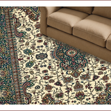 Ultra Soft Area Rug, Non Slip, Stain Resistant, Washable Area Rugs for Living Room, Bedroom, Contemporary Neutral Tiled Design(Beige)