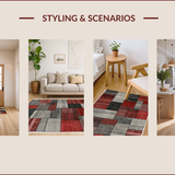 Ultra Soft Area Rug, Non Slip, Stain Resistant, Washable Area Rugs for Living Room, Bedroom, Modern Abstract Contemporary(Brown)