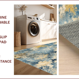 Modern Abstract Blue Yellow(Beige)
