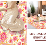 Charming Pink Textual Motif(Ivory)