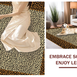 Ultra Soft Area Rug, Non Slip, Stain Resistant, Washable Area Rugs for Living Room, Bedroom, Contemporary Animal Pattern Fusion(Beige)