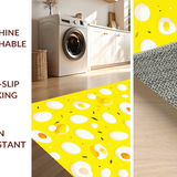 Ultra Soft Area Rug, Non Slip, Stain Resistant, Washable Area Rugs for Living Room, Bedroom, Unique Shabby Chic Egg Decor(Yellow)